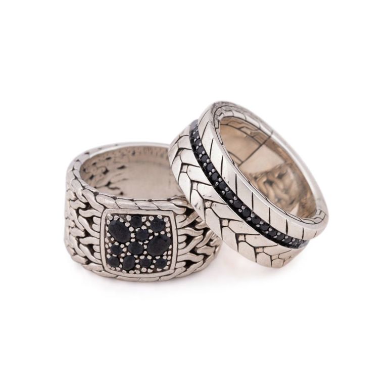 Two Sterling Silver Signet Rings