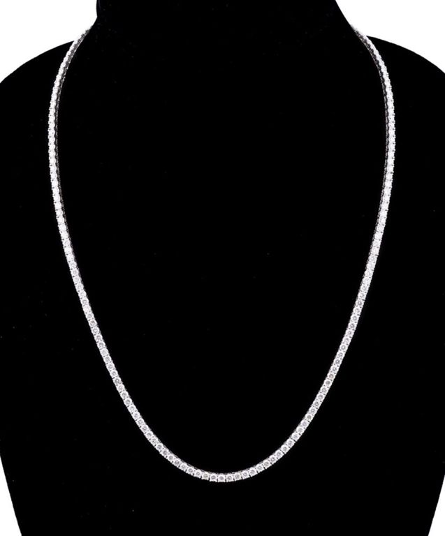 14k White Gold Diamond Necklace