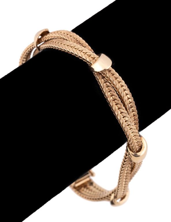14k Yellow Gold Twisted Rope Bracelet