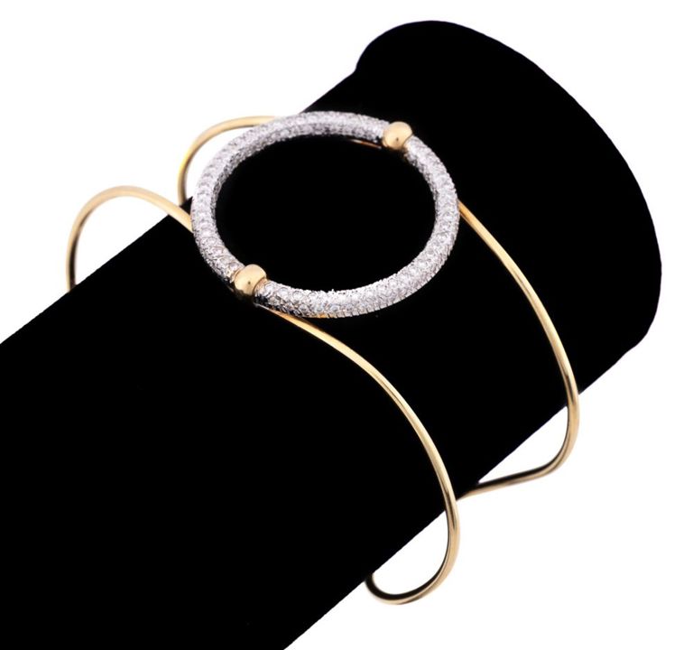 18k Yellow and White Gold Diamond Bracelet