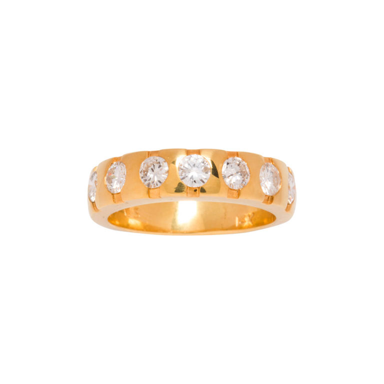 14k Gold Diamond Band Ring