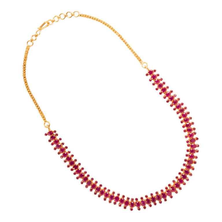22k Gold Ruby Necklace