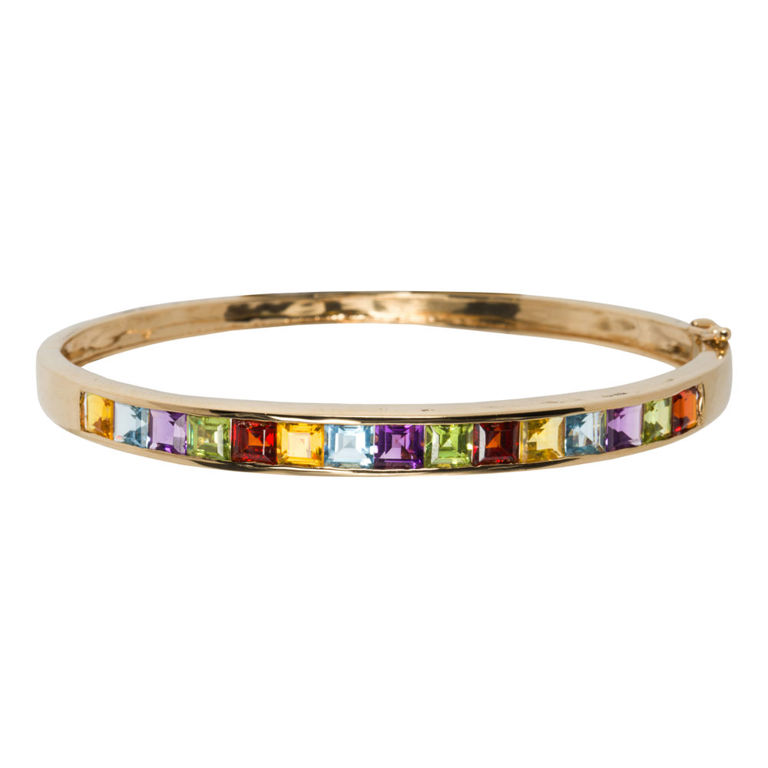 14k Gold Gemstone Bracelet