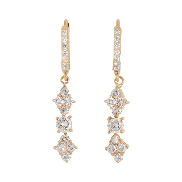 14k Gold Diamond Earrings
