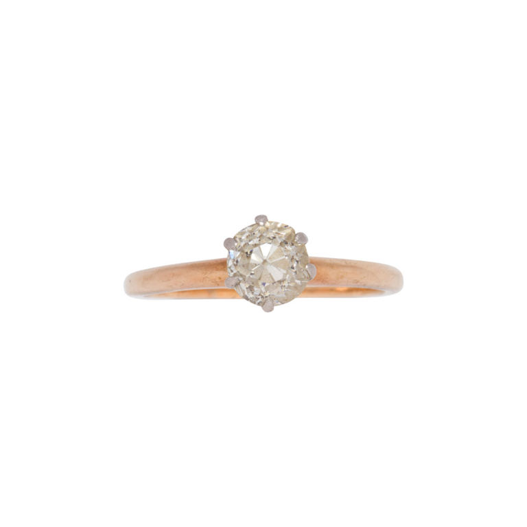 14k Gold Diamond Solitaire Ring