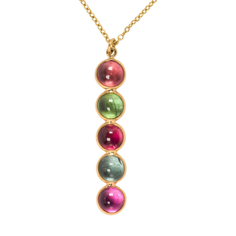 18k Gold Tourmaline Necklace