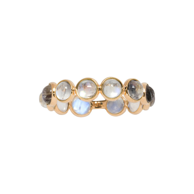 18k Gold Moonstone Eternity Ring