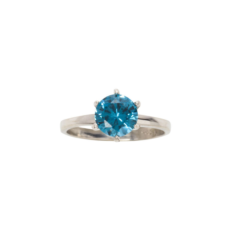 14k White Gold Moissanite Ring