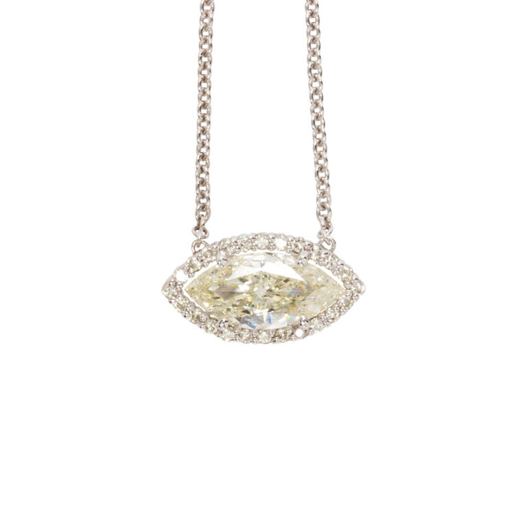 18k White Gold Diamond Necklace