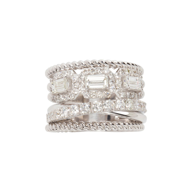 14k White Gold Diamond Ring