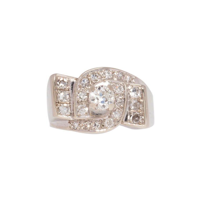 14k White Gold Diamond Ring