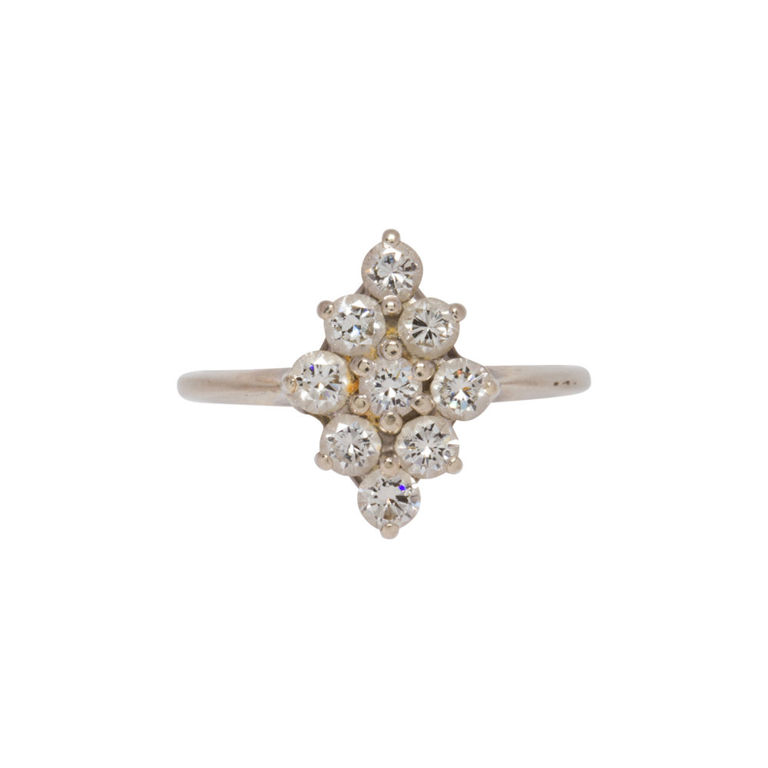 14k White Gold Diamond Ring