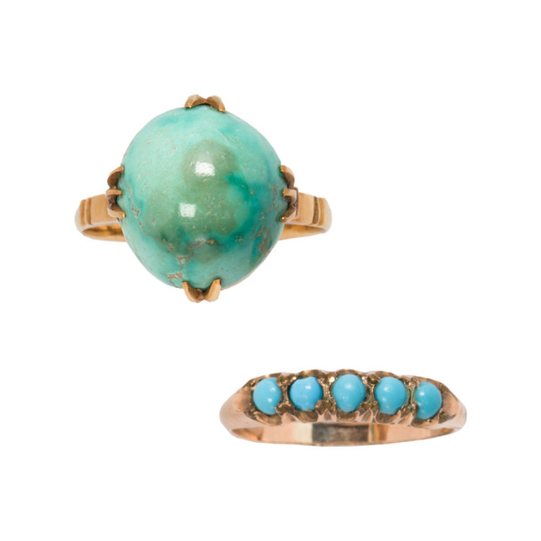 Turquoise and Gold Rings