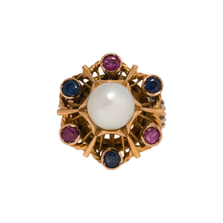 14k Gold Cultured Pearl Ring