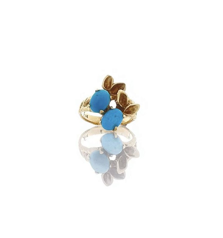14k Gold Turquoise Ring
