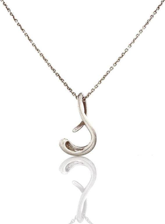 Silver Letter S Pendant Necklace