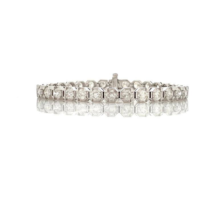 14k White Gold Diamond Tennis Bracelet