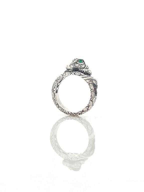 Silver and Gold Crocodile Ring