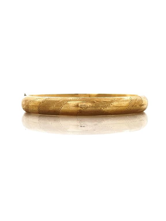 14k Gold Hinged Bangle