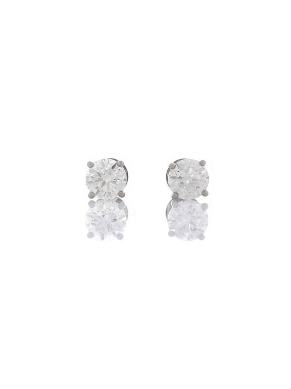 18k White Gold Diamond Earrings