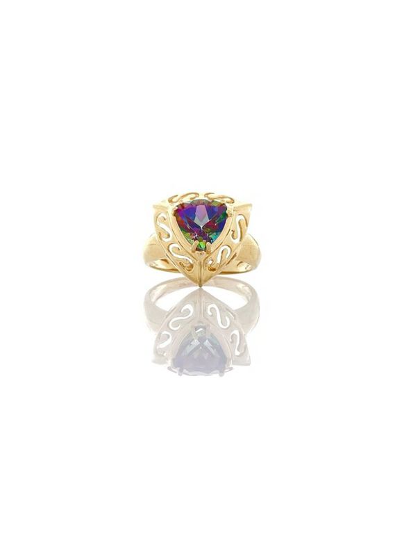 14k Gold Mystic Topaz Ring