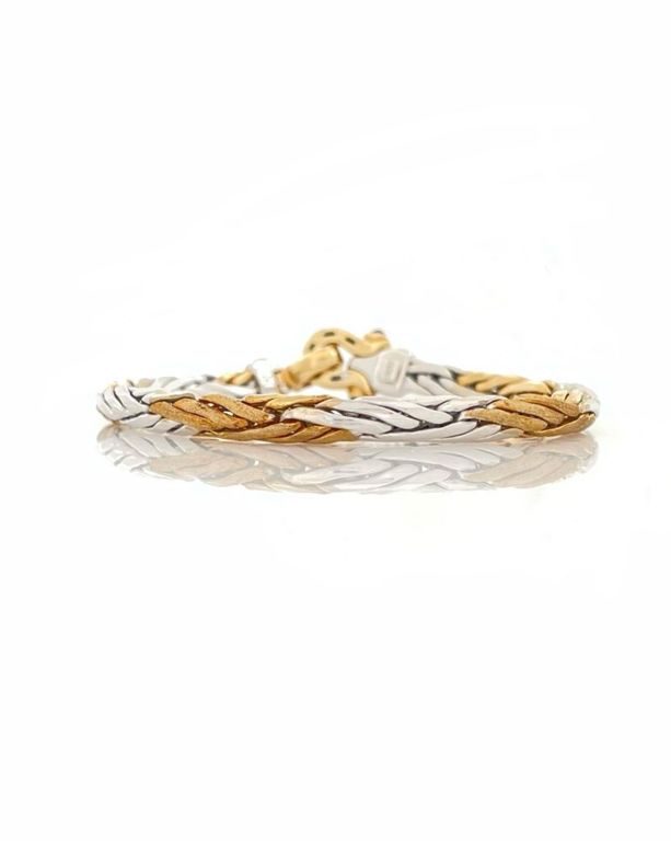 14k Yellow and White Gold Sapphire Bracelet