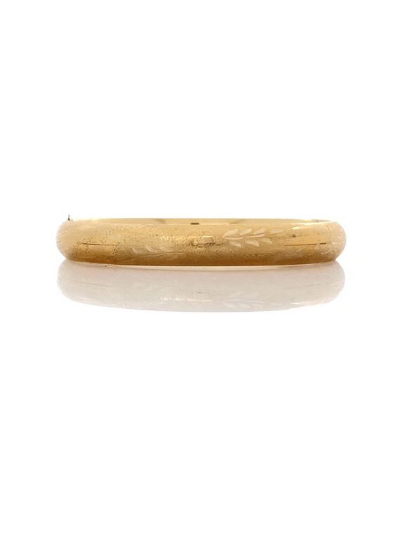 14k Gold Hinged Bangle