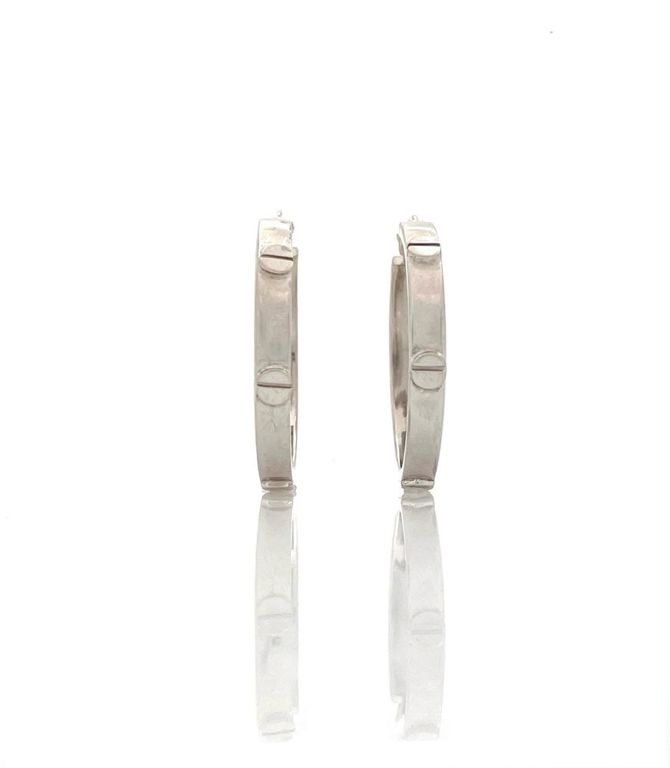 14k Gold Love Hoop Earrings
