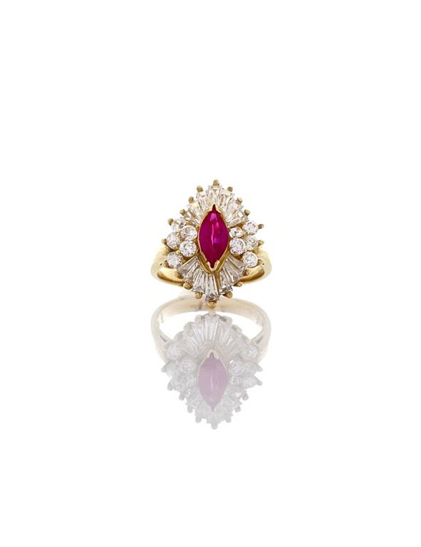 14k Gold Pink Topaz Ring
