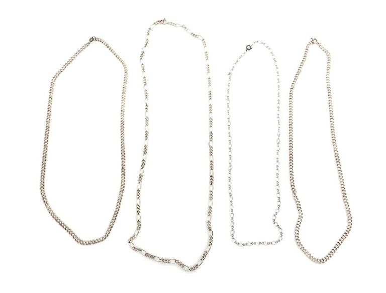 Silver Link Necklaces Lot