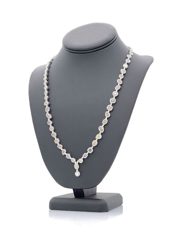 18k Gold Multicolor Diamond Necklace