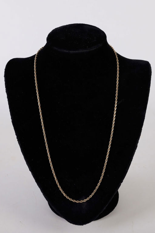 14k Yellow Gold Rope Chain Necklace