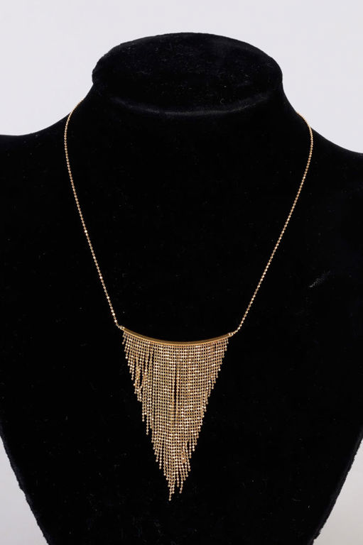14k Yellow Gold Fringe Necklace