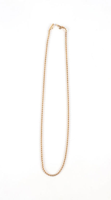 18k Yellow Gold Rope Chain Necklace