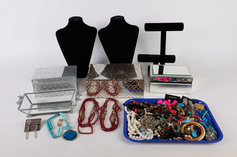 Large Group of Costume and Silver Jewelry