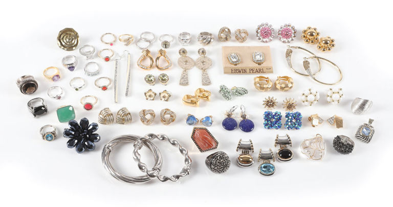 Silver and Costume Jewelry Set