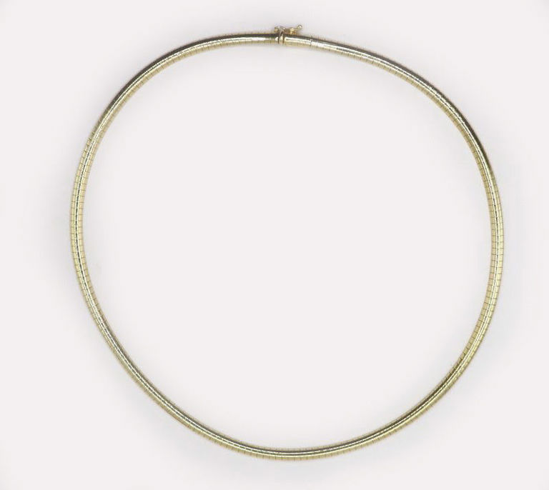 14k Yellow Gold Omega Necklace