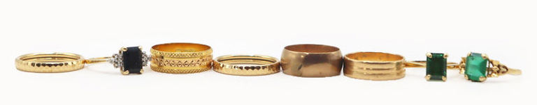 14k and 18k Gold Gemstone Rings