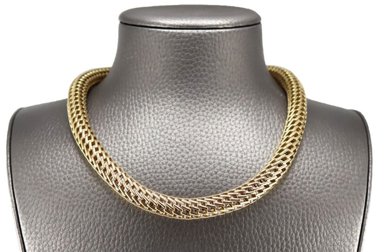 14k Bi-Color Gold Link Necklace