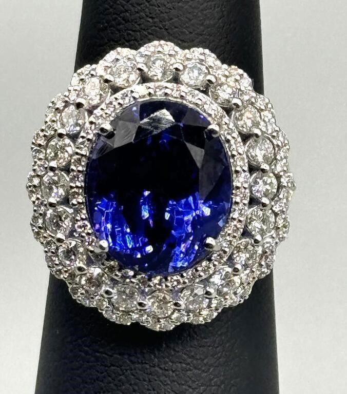 Tanzanite and Diamond Ring