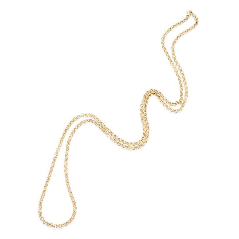 14k Gold Rolo Link Necklace