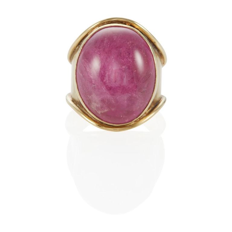 14k Gold Pink Tourmaline Ring