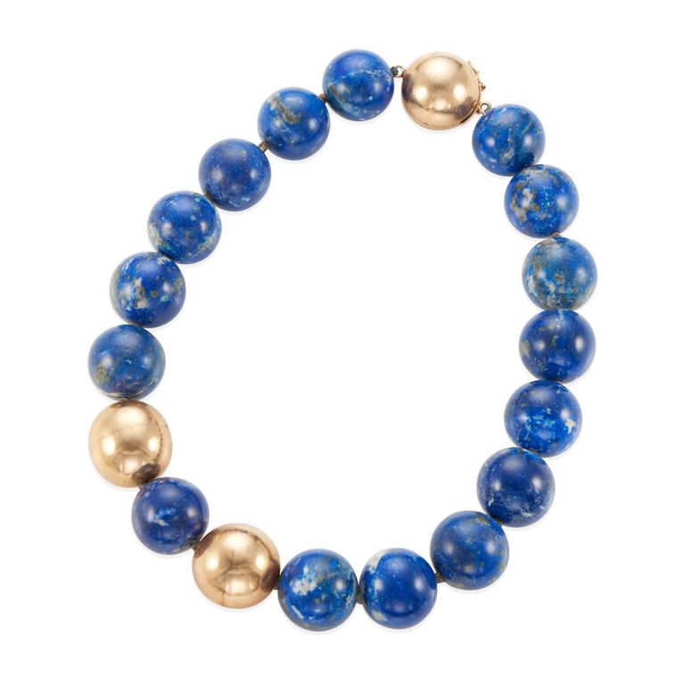 14k Gold Lapis Lazuli Necklace
