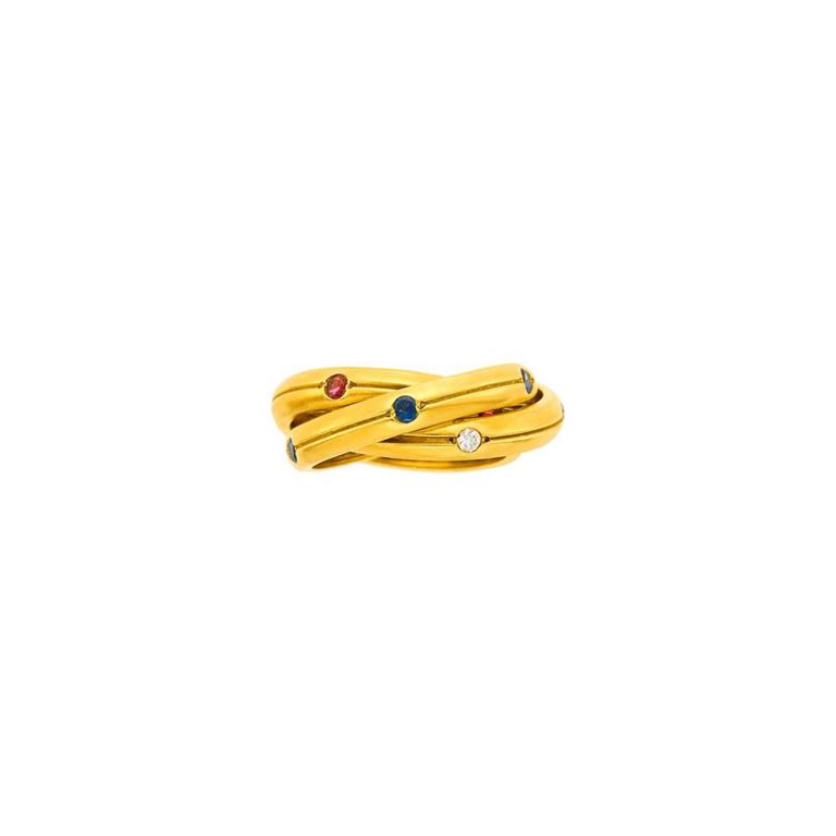 18k Gold Constellation Trinity Ring