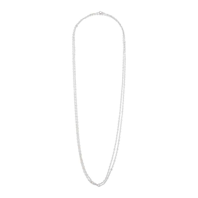 18k White Gold Diamond Chain Necklace