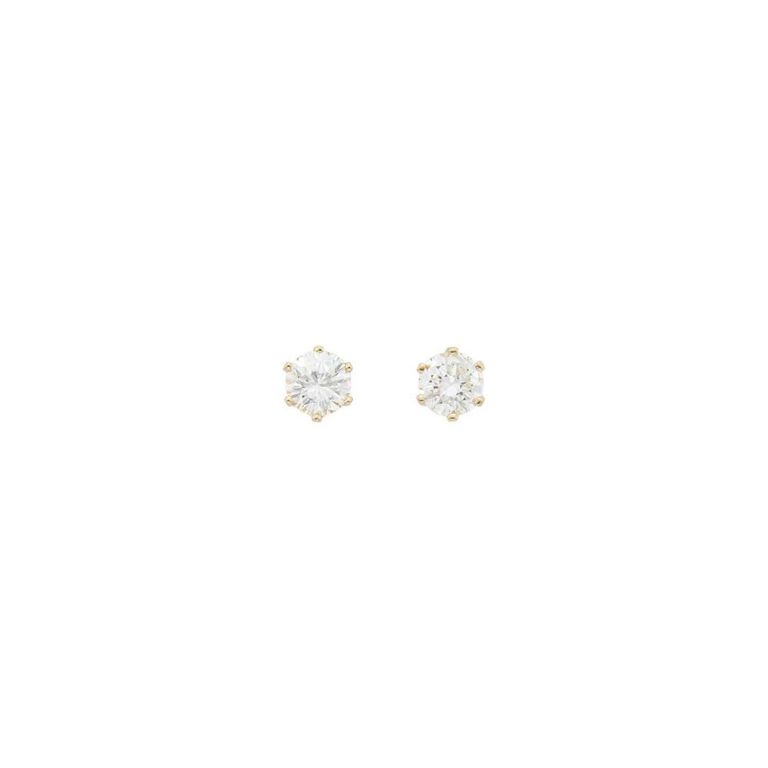 14k Gold Diamond Stud Earrings