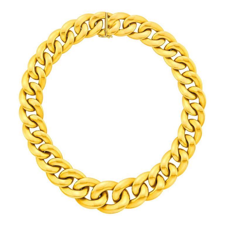 14k Gold Curb Link Necklace