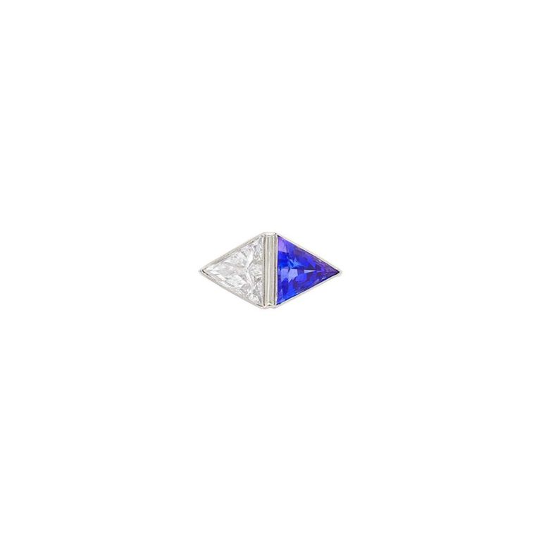 Platinum Tanzanite and Diamond Ring