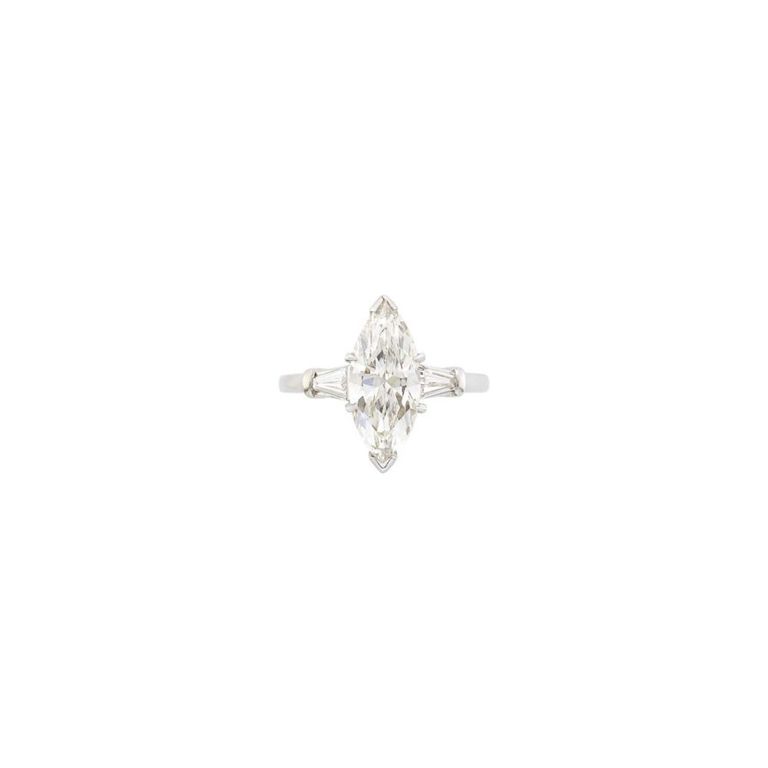 Platinum Marquise Diamond Ring