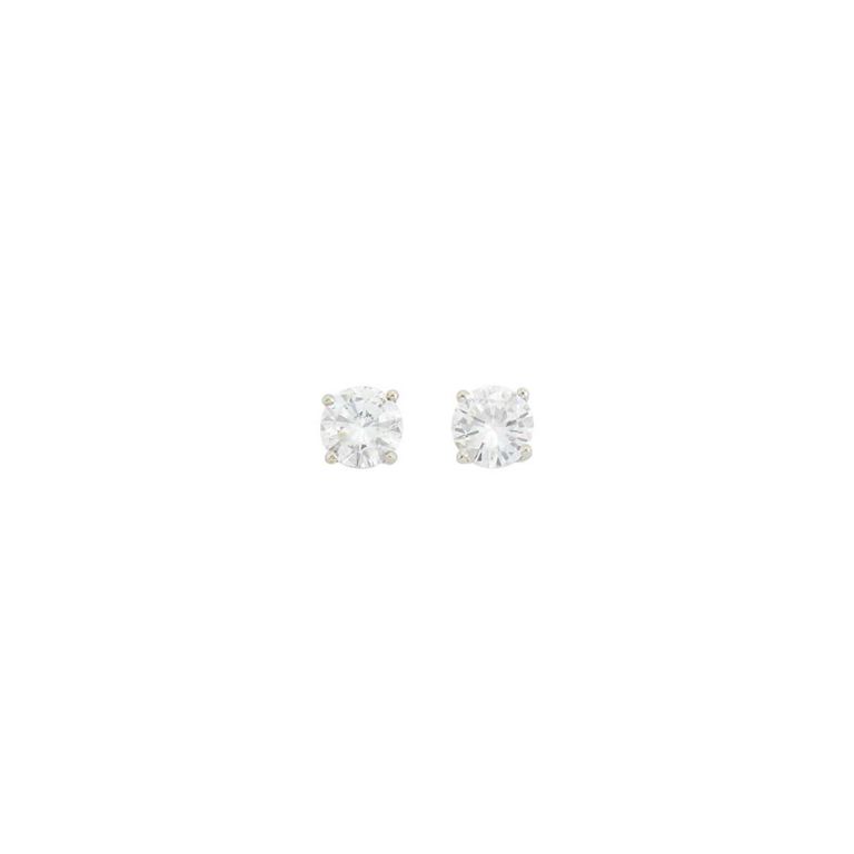 White Gold Diamond Stud Earrings